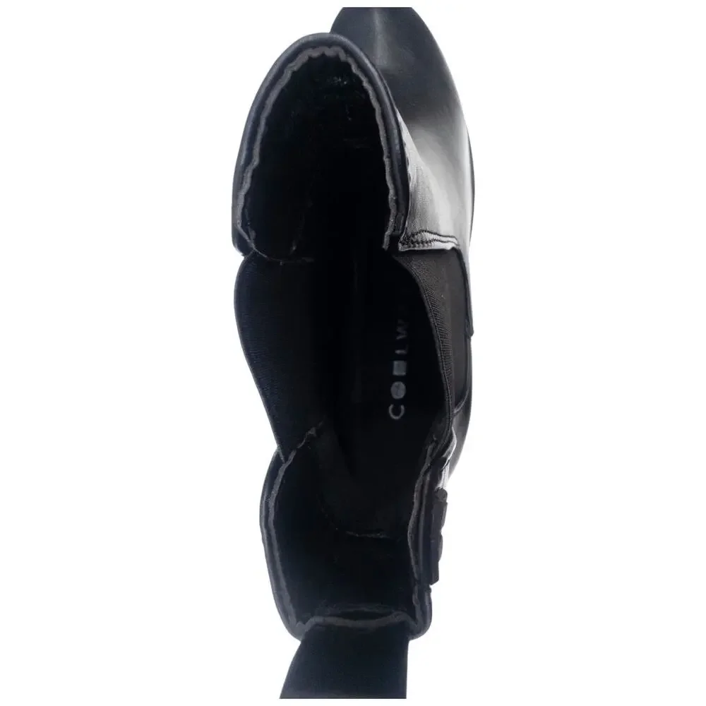 Coolway Irby Platform Chunky Chelsea Boots Black Women's size 9 40